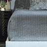 Aria Light Grey Velvet Quilted Coverlet by Lili Alessandra | Fig Linens 