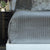 Aria Light Grey Velvet Quilted Coverlet by Lili Alessandra | Fig Linens 