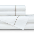Bella White with Raffia Embroidery Sheet Set by Lili Alessandra | Fig Linens 
