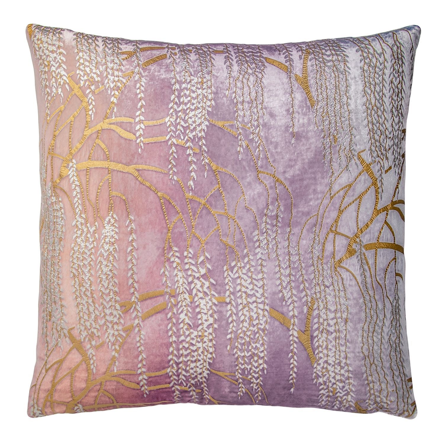 Opal Willow Metallic Pillow by Kevin O'Brien Studio | Fig Linens 