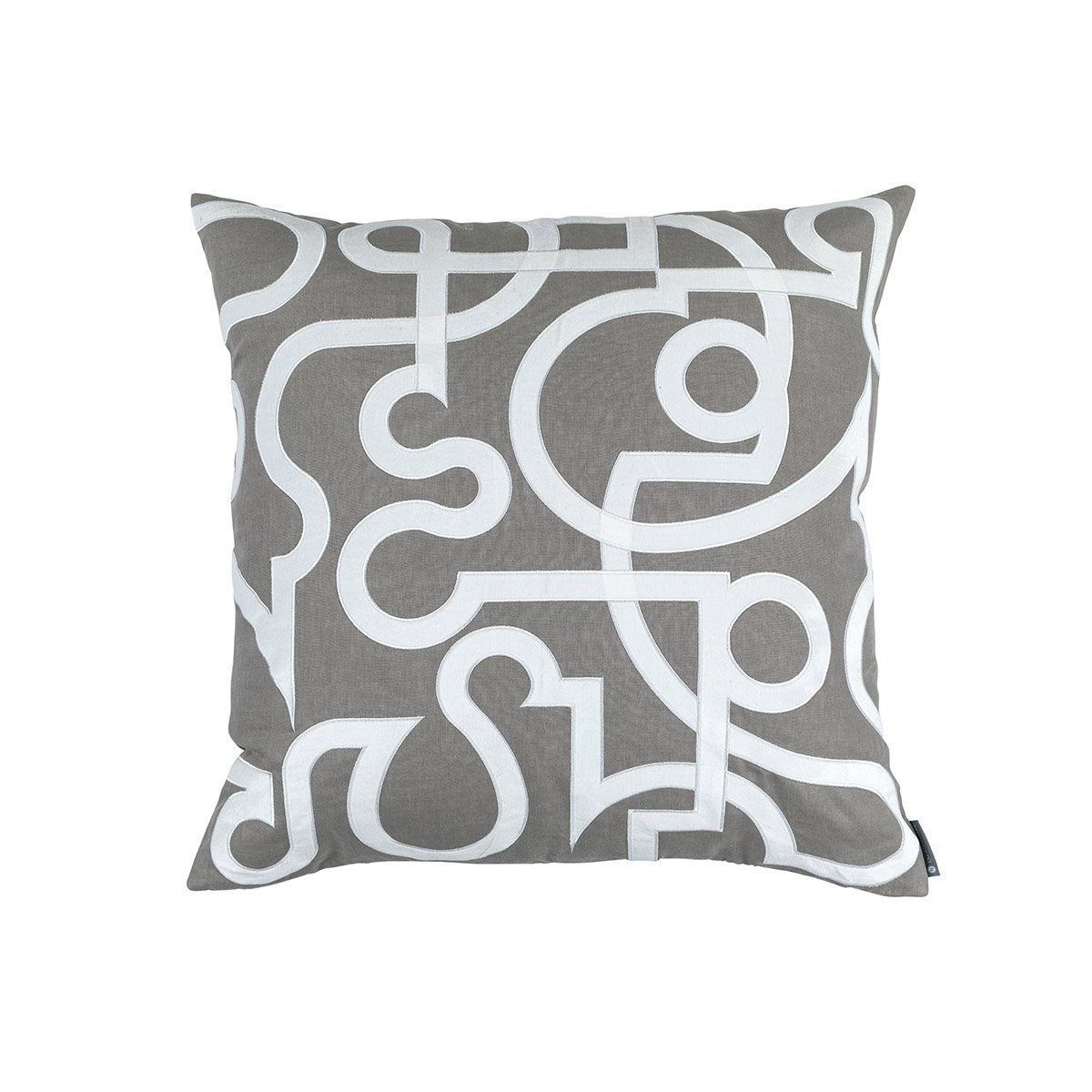 Geo Light Grey Euro Pillow by Lili Alessandra | Fig Linens and Home