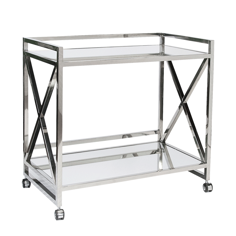 Gerard Silver Bar Cart | Fig Linens and Home