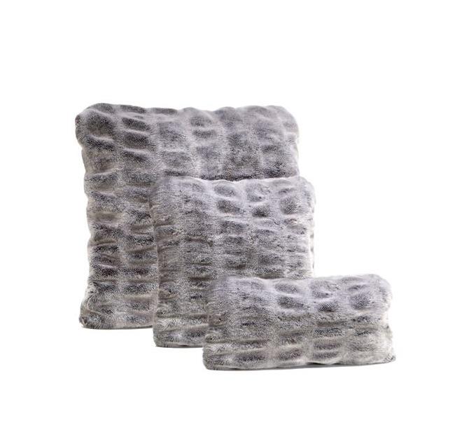 Glacier Grey Mink Faux Fur Pillows by Fabulous Furs | Fig Linens