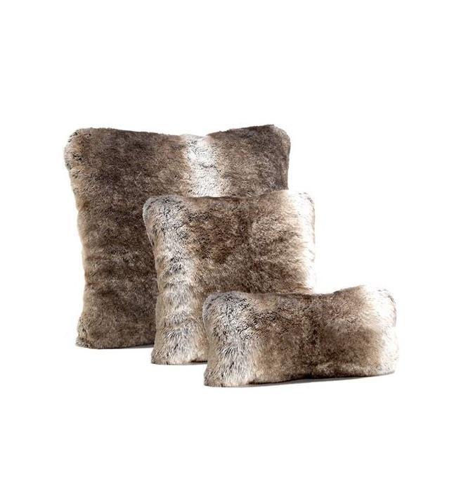 Grey Rabbit Faux Fur Pillows by Fabulous Furs | Fig Linens