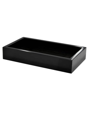 Fig Linens - Mike and Ally Bathroom Accessories - Black Tray 