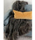 Fig Linens -Grey Knit Throw with Faux Mongolian Fur Trim - Fabulous Furs 