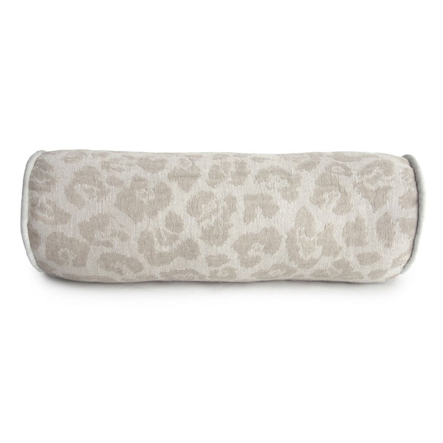 Fig Linens - Taupe Jacquard Woven Leopard Pillows by Kevin O'Brien Studio