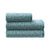 K Stamp Aqua Bath Towels by Kenzo | Fig Linens and Home