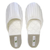 Kumi Kookoon French Pleat Silk Slippers | Fig Linens white