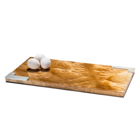 Burl Veneer - Small Serving Board 15.7'' x 7.9'' x 0.8'' Burl Veneer - Small at FIG LINENS AND HOME 2