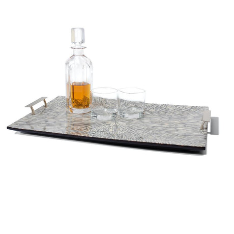 Gray Almendro Serving Tray 20.5'' x 14.2'' x 3.3'' Gray Almendro at FIG LINENS AND HOME 1