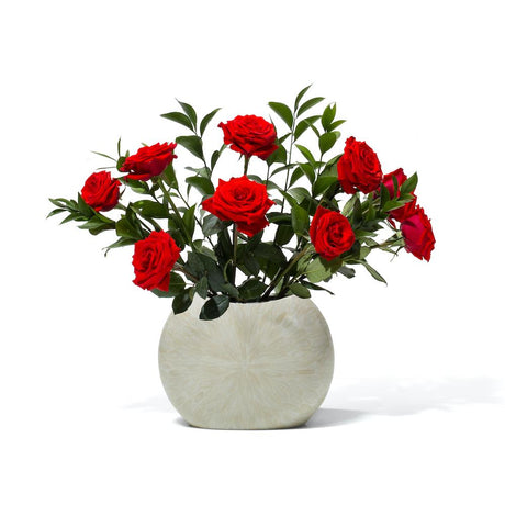 Light Almendro Symmetry Vase 10.4" x 2.4" x 7.9" Light Almendro Symmetry at FIG LINENS AND HOME 2