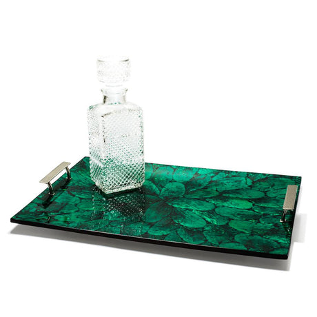 Mother of Pearl - Green Serving Tray 20.5'' x 14.2'' x 3.3'' Mother of Pearl - Green at FIG LINENS AND HOME 1