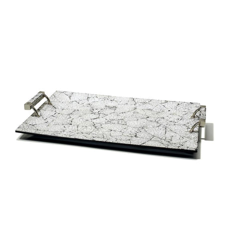 Ostrich Eggshell Serving Tray 20.5'' x 14.2'' x 3.3'' Ostrich Eggshell at FIG LINENS AND HOME 2