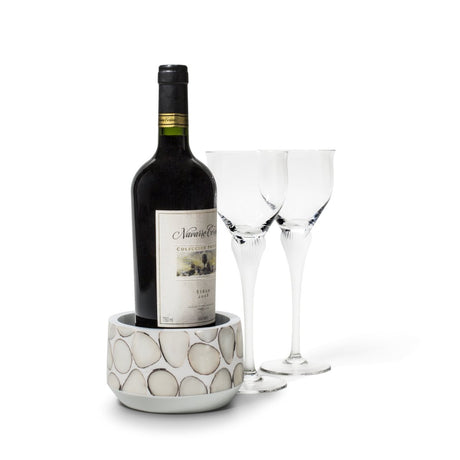 Tagua Bottle Coaster 5.1'' x 5.1'' x 3.1'' Tagua at FIG LINENS AND HOME 1