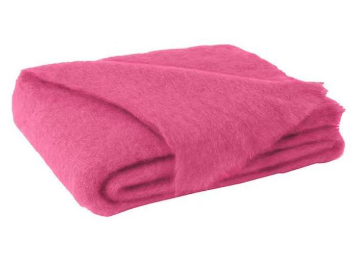 Brushed Mohair Throw Hot Pink by Lands Downunder