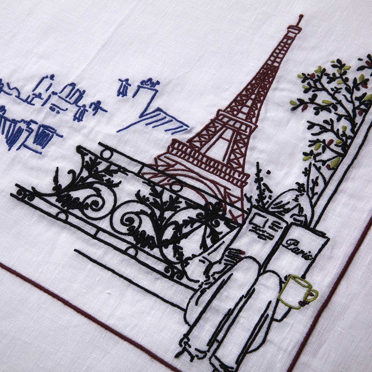 Reveuse Embroidered Linen Tea Towels by Yves Delorme | Fig Linens