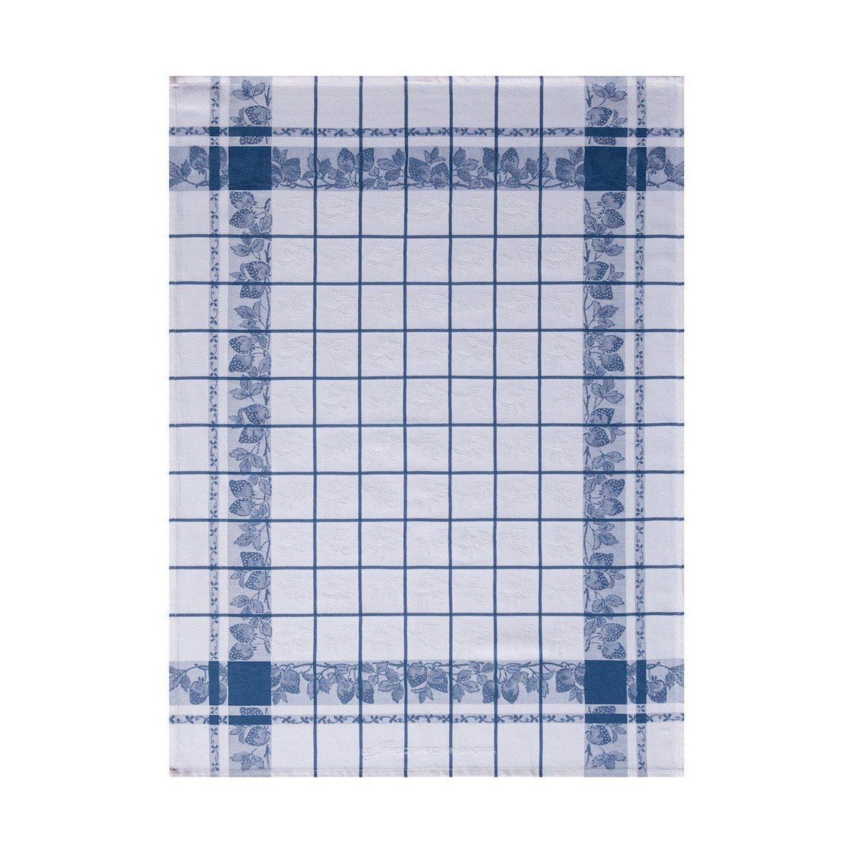 Fraises French Blue Tea Towel Set of 4 by Le Jacquard Francais