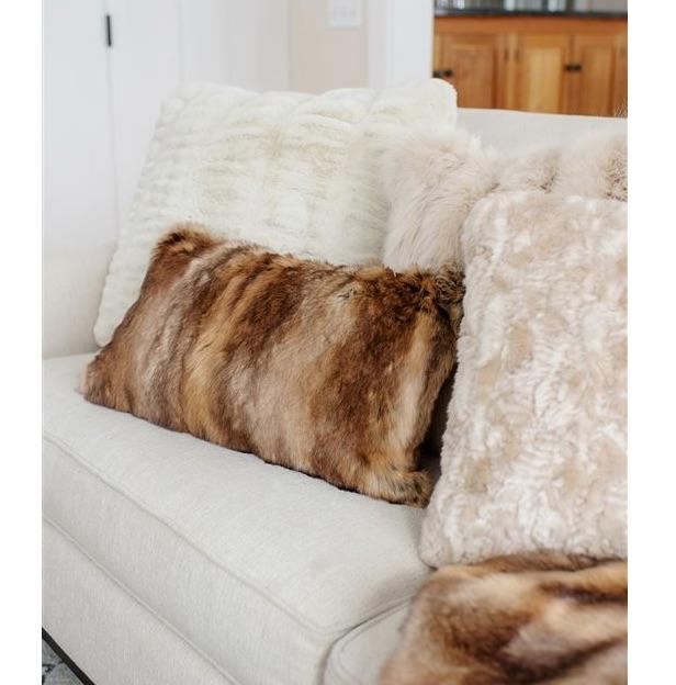 Fisher Faux Fur Decorative Pillows by Fabulous Furs | Fig Linens