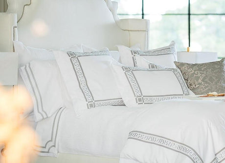 Dimitri White & Pewter Bedding by Lili Alessandra | Fig Linens 