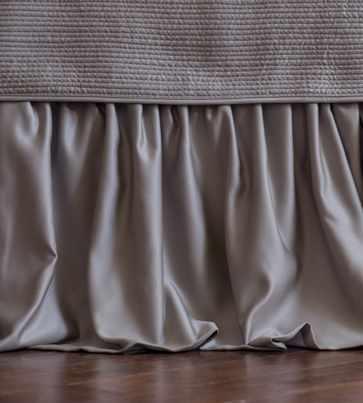 Lili Alessandra Battersea Taupe Bed Skirt