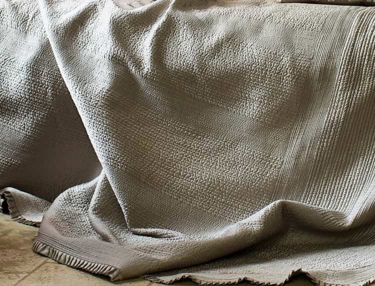 Lili Alessandra Battersea Taupe Quilt Detail