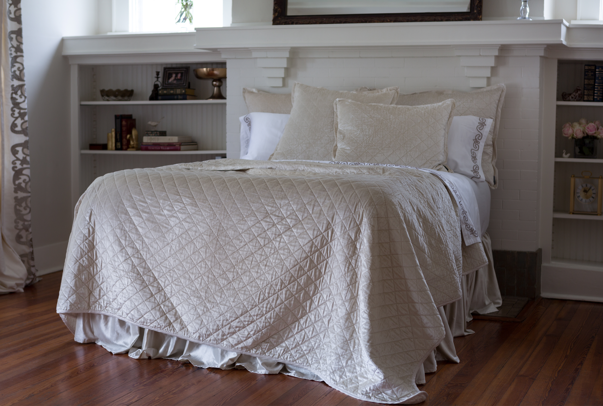 Chloe Ivory Velvet by Lili Alessandra - Quilt and Pillows