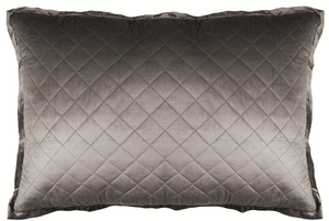 Lili Alessandra Chloe Silver Luxe Euro Pillow - Fig LInens