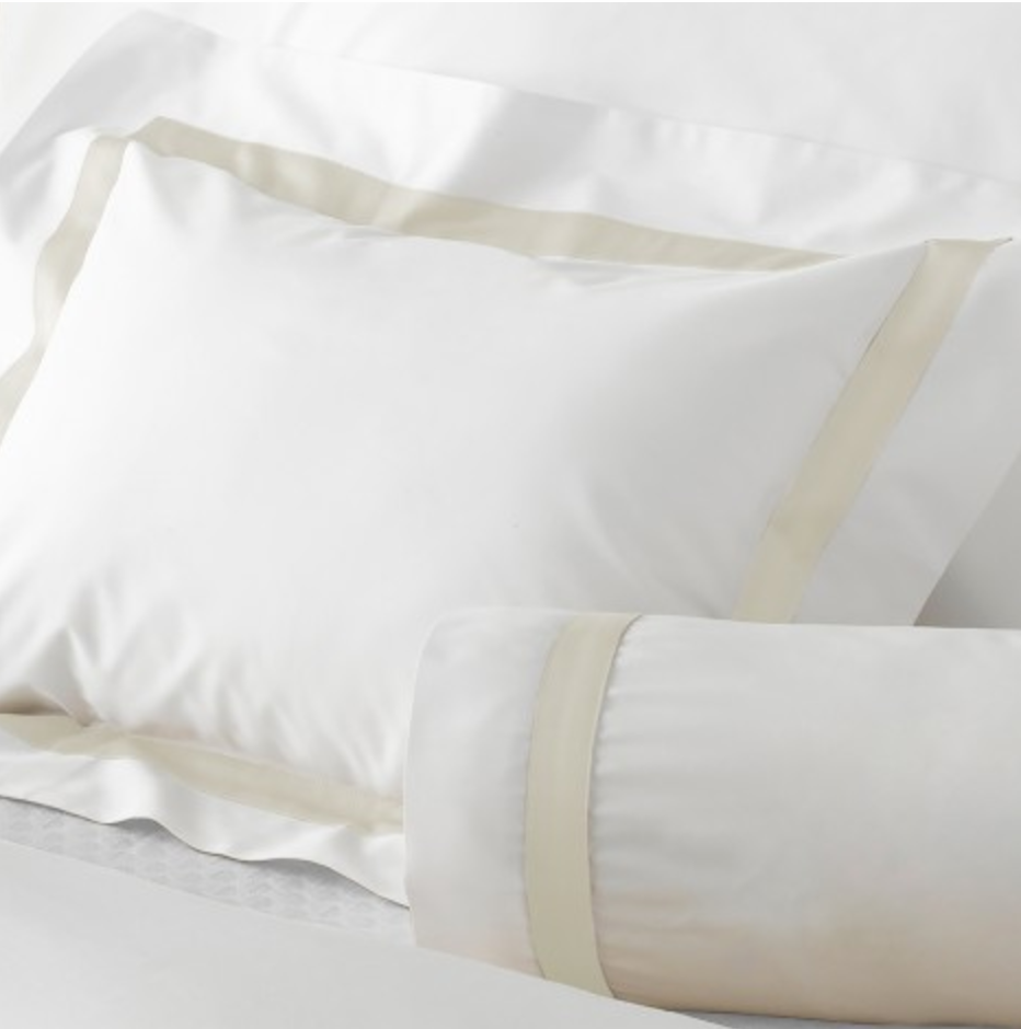 Ivory on White Lowell by Matouk - Fig Fine Linens