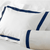 Matouk Lowell Navy Flat Sheet | Percale Bedding at Fig Linens