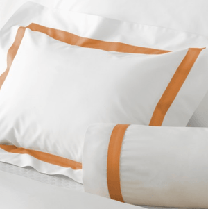 Lowell Tangerine Bedding by Matouk | Fig Linens