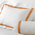 Matouk Lowell Tangerine Flat Sheet - Percale Bedding at Fig Linens