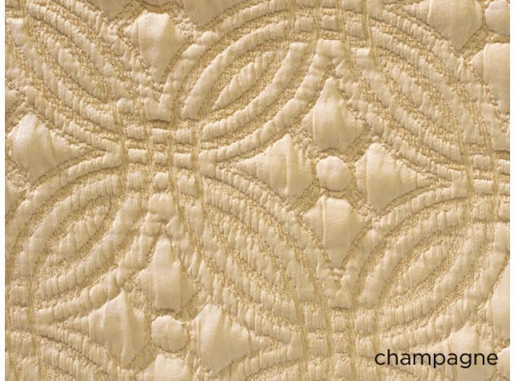 Fig Linens - Lucia Matelassé Coverlet & Shams by Peacock Alley - Champagne 
