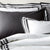 Matouk Luxury Bedding - Allegro Charcoal Duvet, sheets, shams - Fig Linens