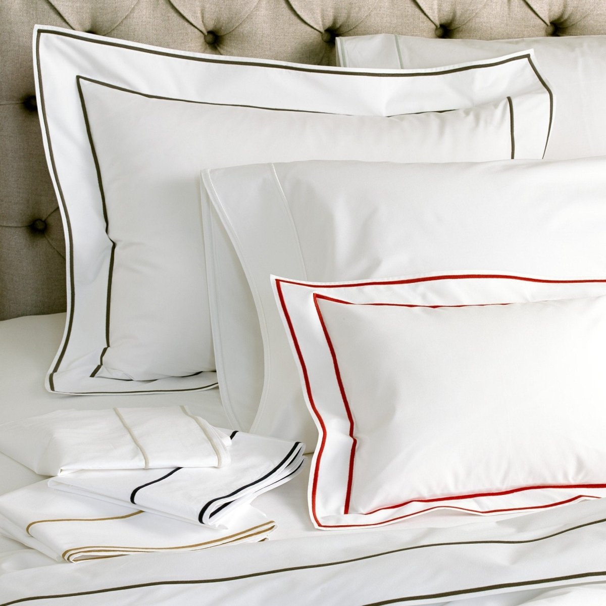 Matouk Luxury Bedding - Ansonia duvets and shams - fig linens