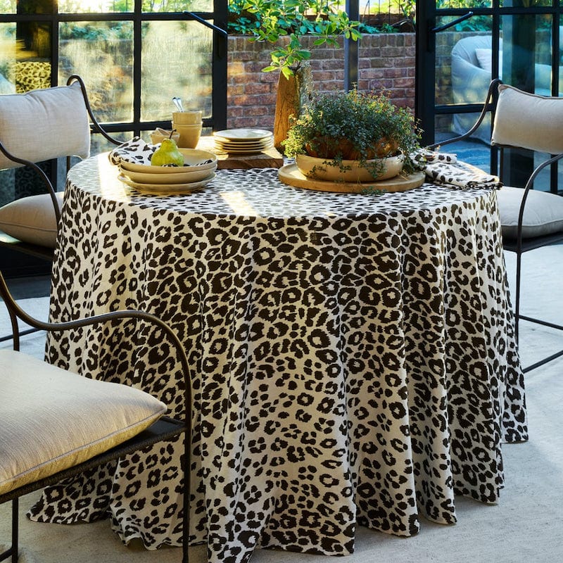 Iconic Leopard Cinder Table Linens by Matouk Schumacher at Fig Linens and Home