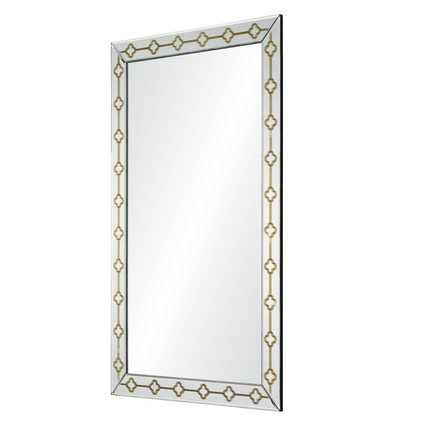 Mirror Framed Mirror w. Gold Inlay by Suzanne Kasler - Fig Linens - Side