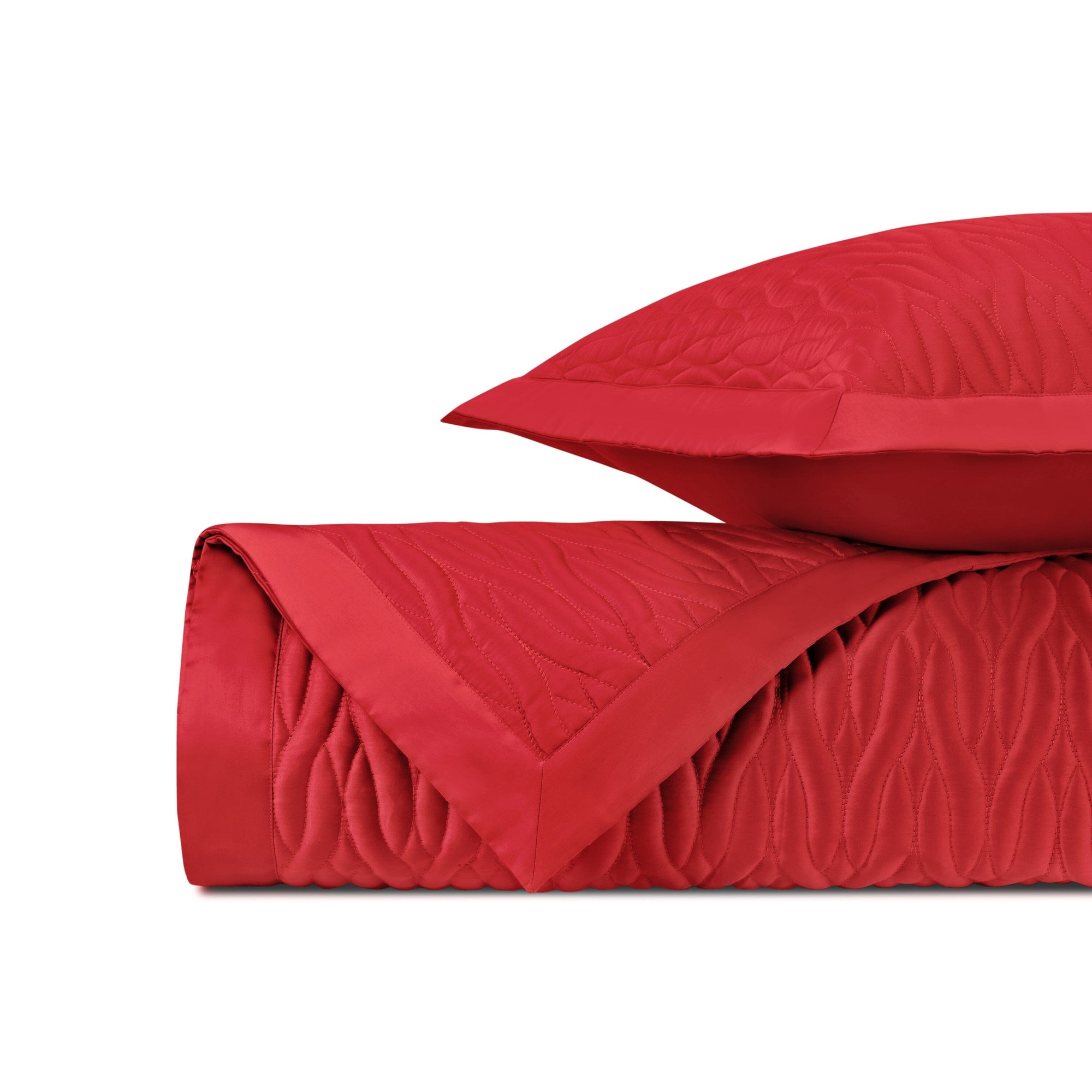 NAPA Quilted Coverlet in Bright Red by Home Treasures at Fig Linens and Home