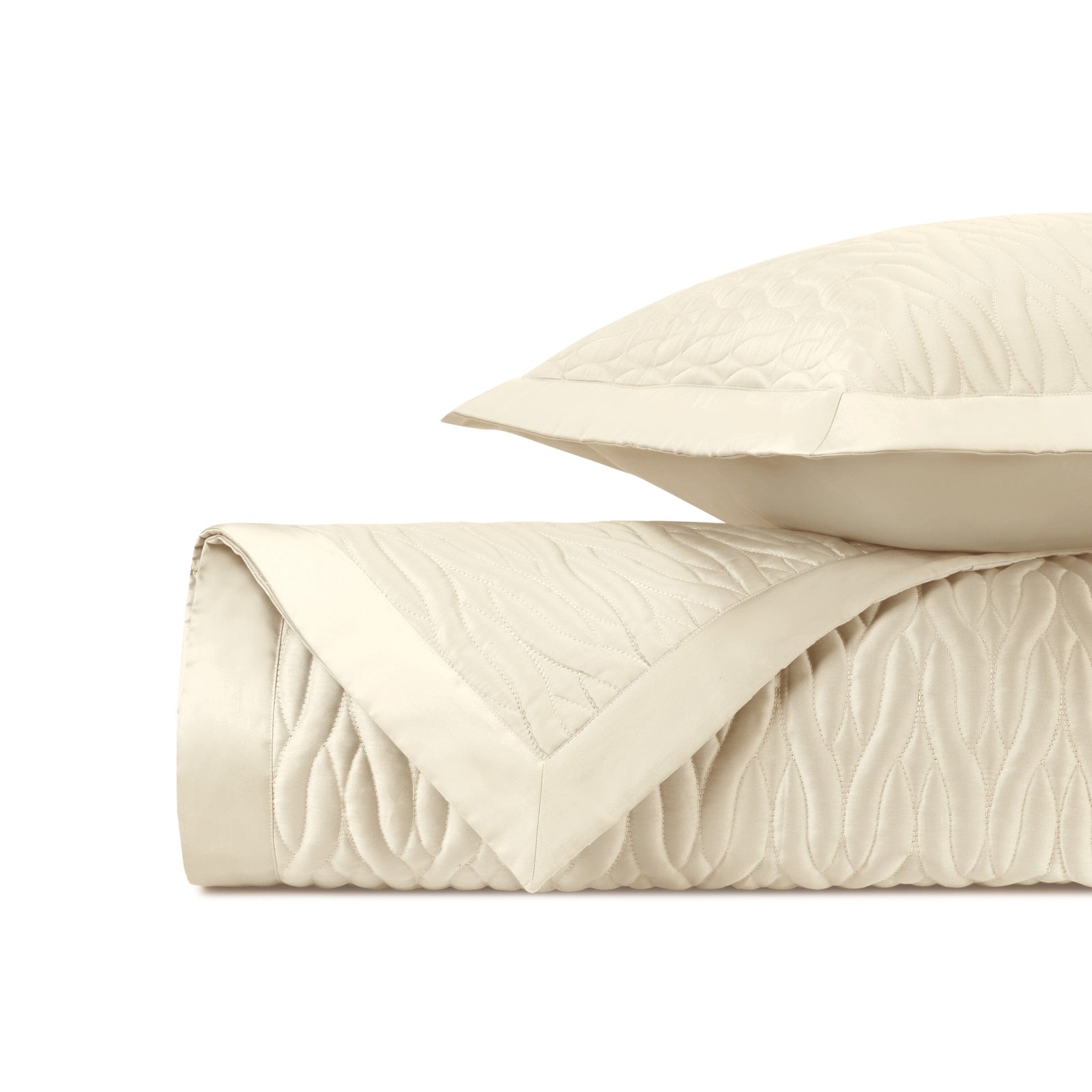 NAPA Quilted Coverlet in Ivory by Home Treasures at Fig Linens and Home