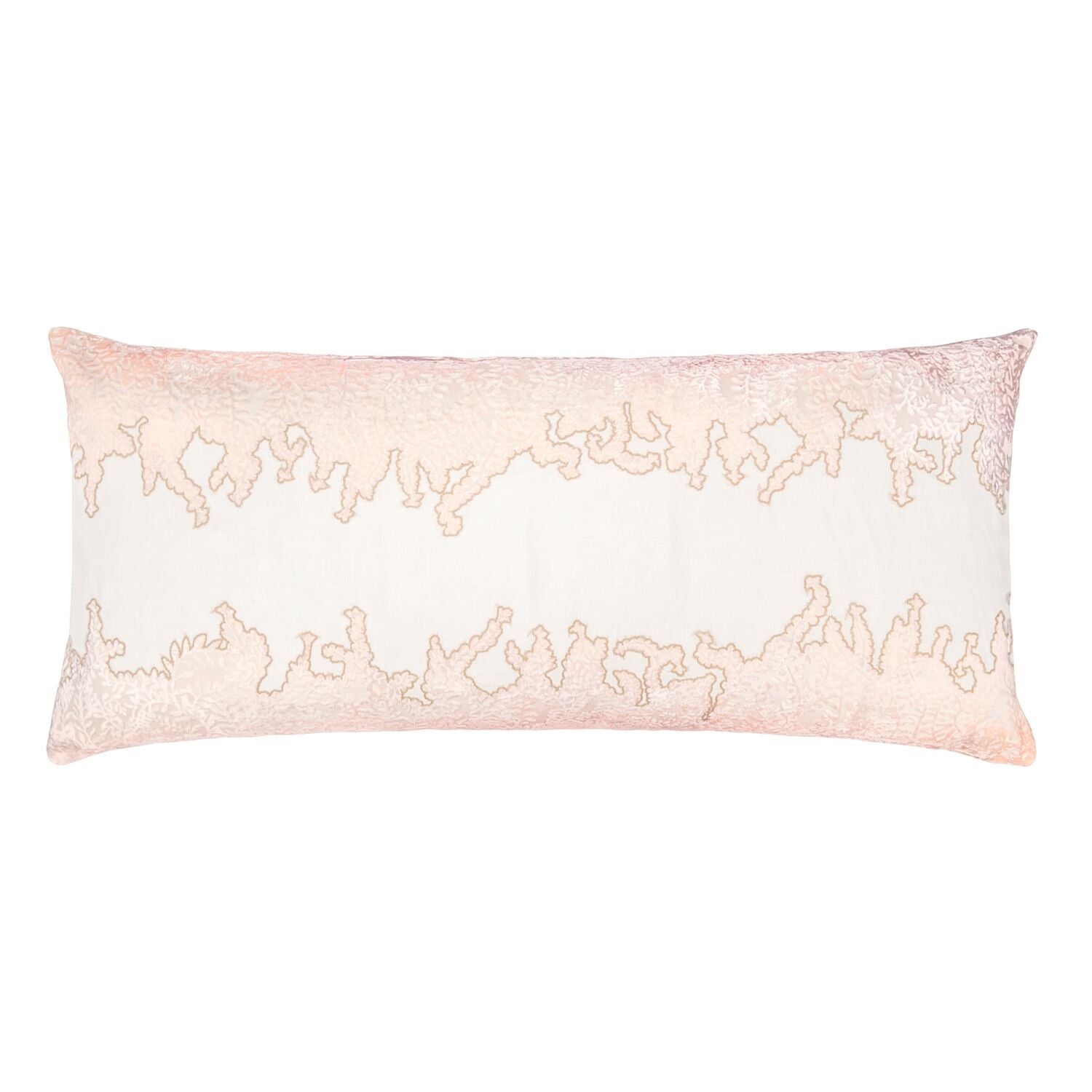 Blossom Ferns Velvet Appliqué Pillow by Kevin O'Brien Studio - Fig Linens
