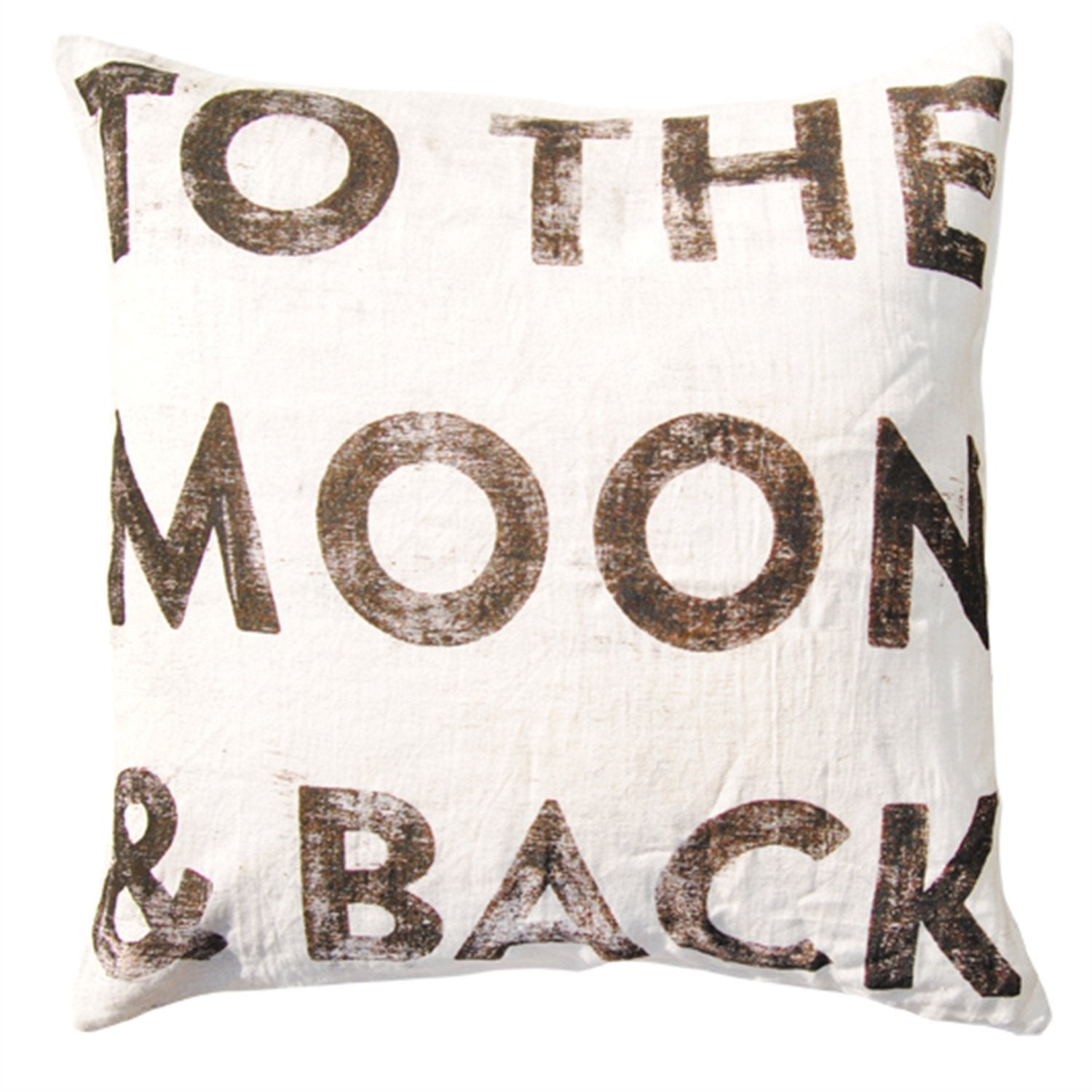 To the moon and back pillow - white with black - sugarboo