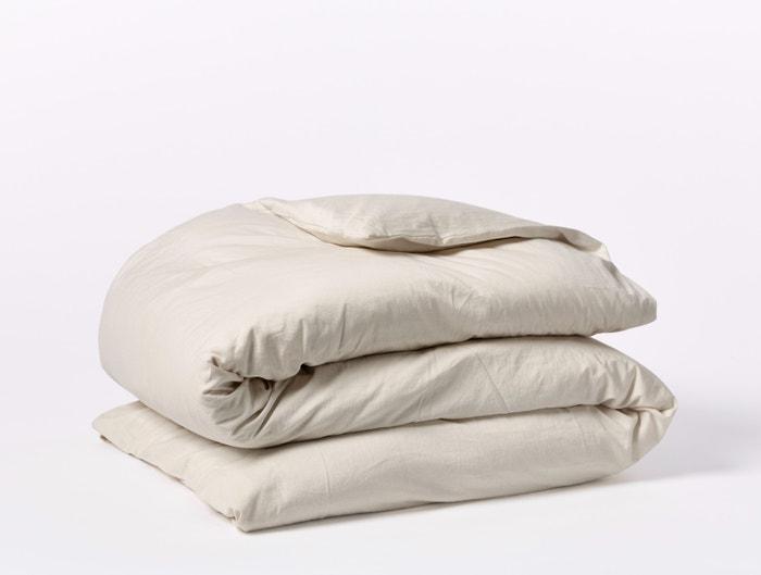 Fig Linens - Organic Relaxed Sateen Pale Gray Bedding by Coyuchi - Duvet Cover