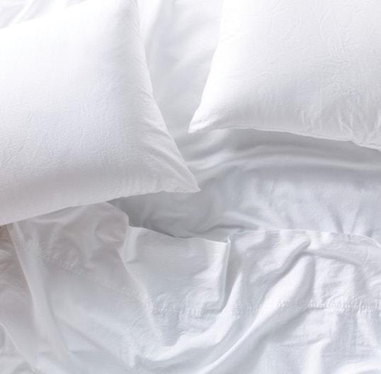 Fig Linens - Organic Relaxed Sateen Alpine White Bedding by Coyuchi