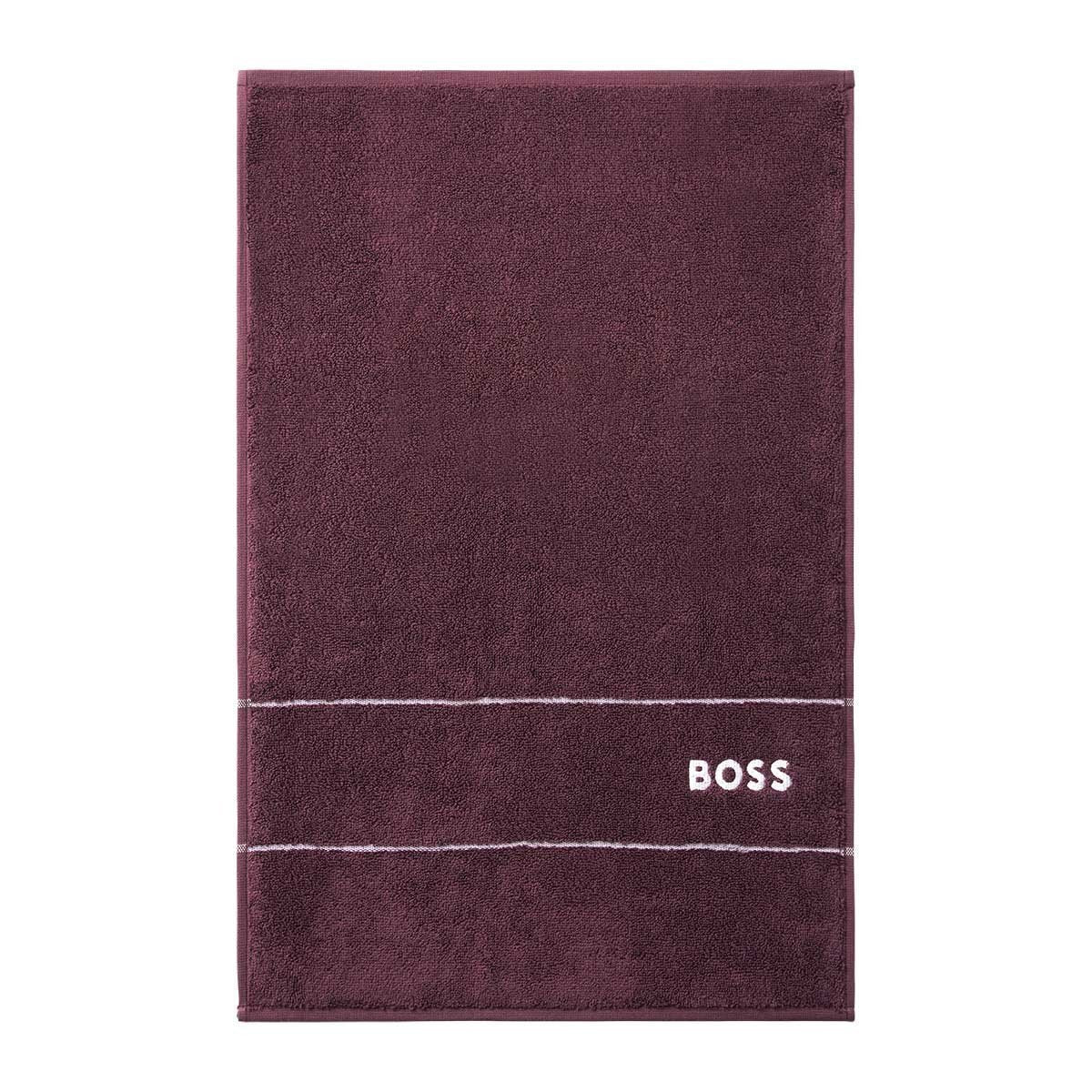 Plain Burgundy Guest Towels by Hugo Boss | Fig Linens