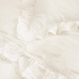 Fig Linens - Pom Pom at Home Charlie Cream Linen Bedding - Shams with Ruffles