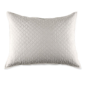 Fig Linens - Pom Pom at Home Bedding - Flax quilted big pillow with insert