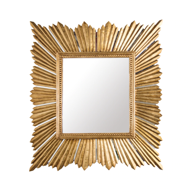 Raymond Gold Extra Large Mirror by Worlds Away | Fig Linens