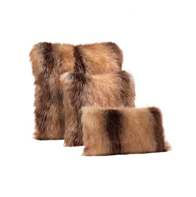 Red Fox Faux Fur Pillows by Fabulous Furs | Fig Linens
