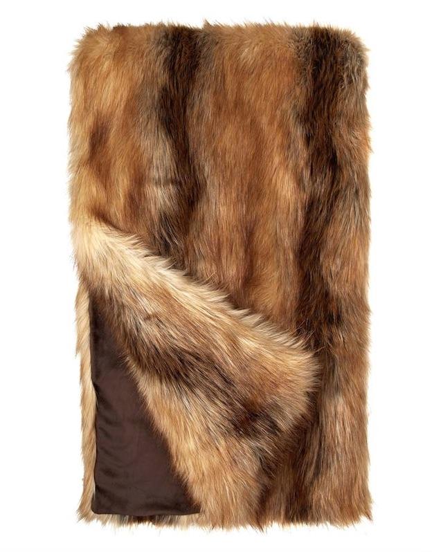 Red Fox Faux Fur Throw by Fabulous Furs | Fig Linens