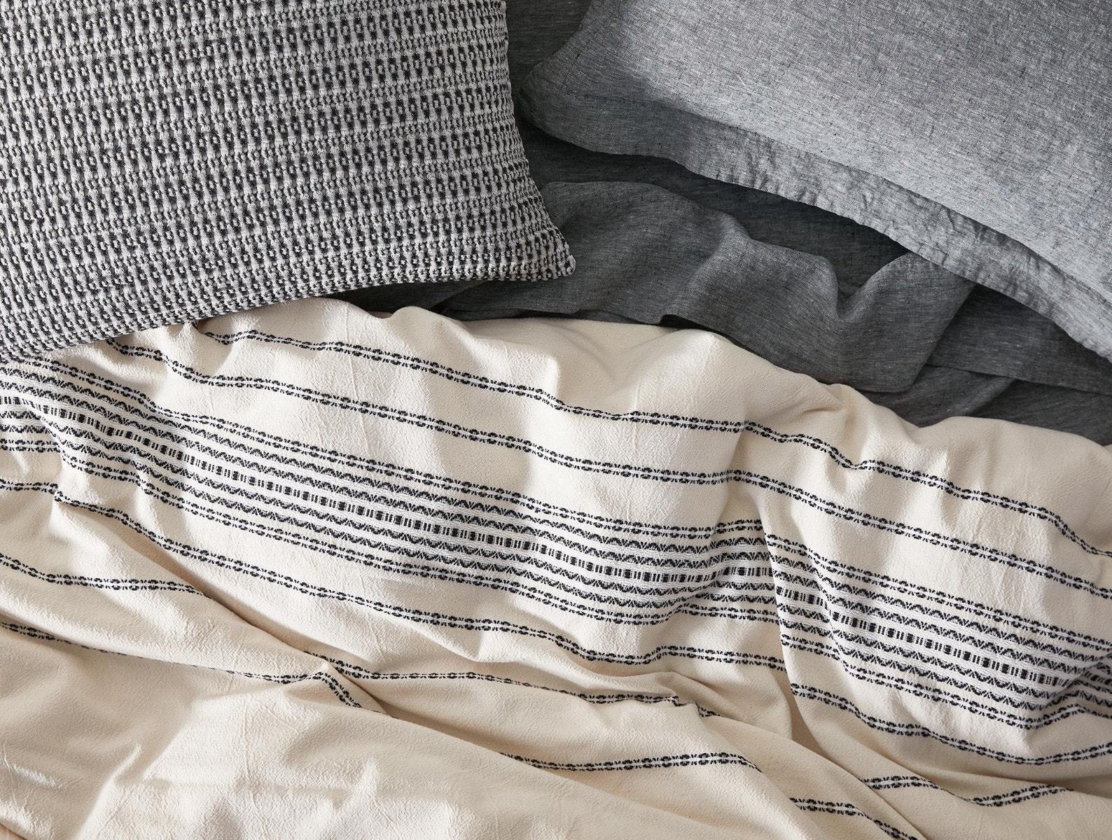 Duvets and Shams - Rippled Stripe Organic Cotton Bedding by Coyuchi | Fig Linens